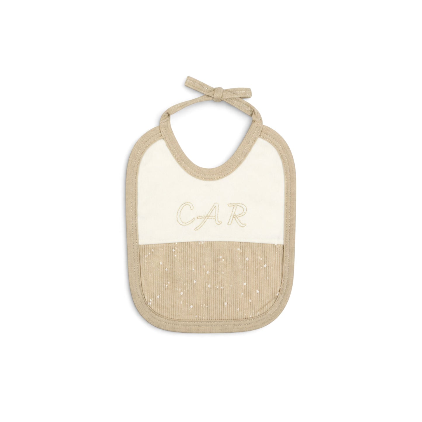 CREAM AND BEIGE "CAR" BEAR BABY BOY GIFT SET