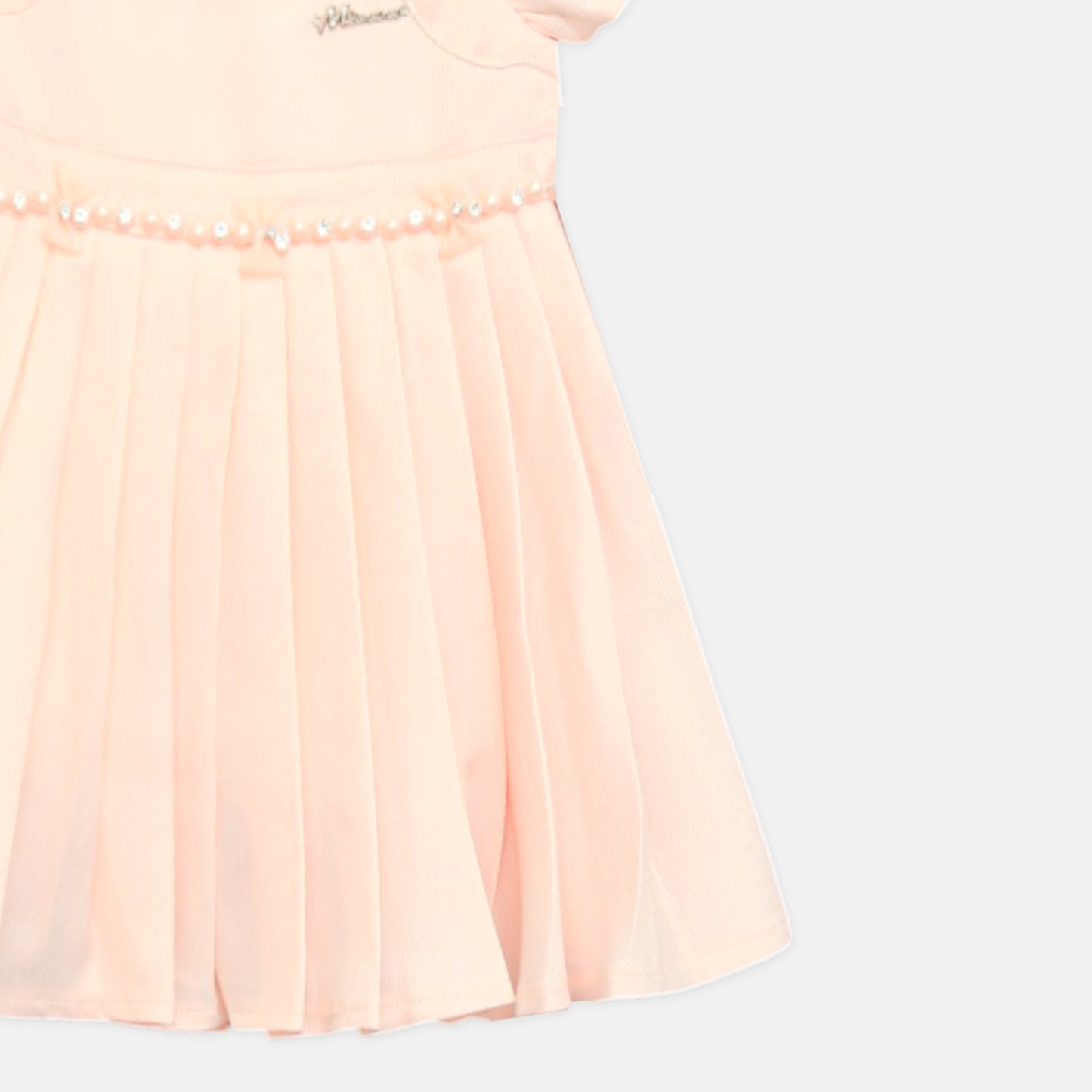 Peach Pleated Frock