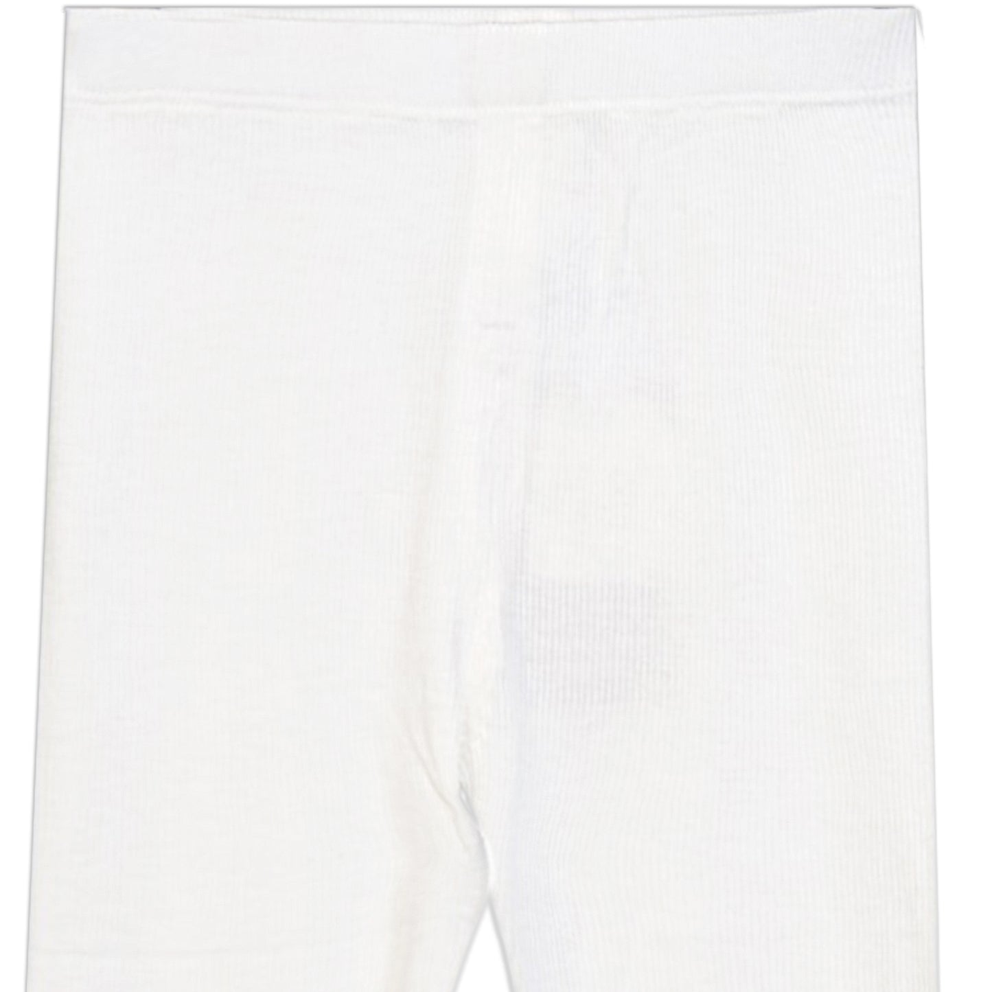 WHITE STUDDED RIBBED TROUSERS