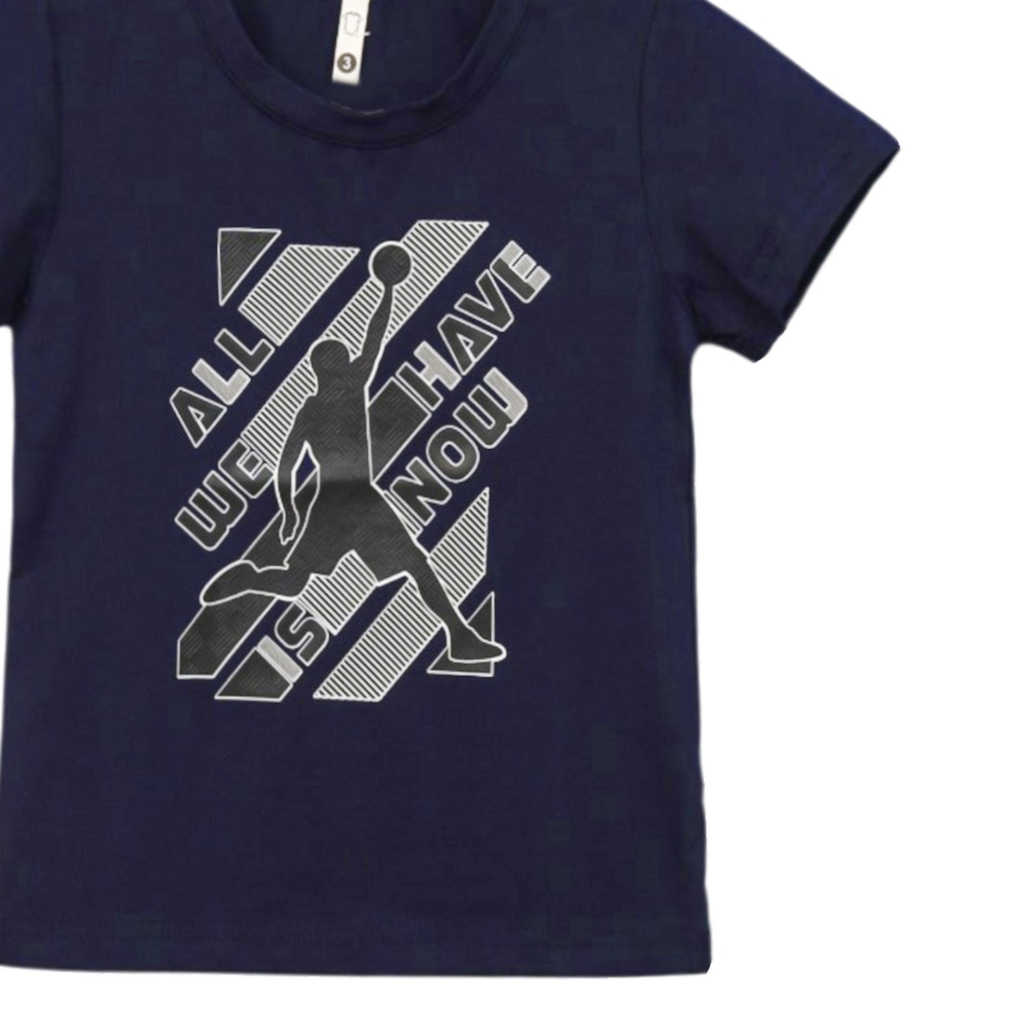 NAVY BLUE ACTIVE MOTTO TEE