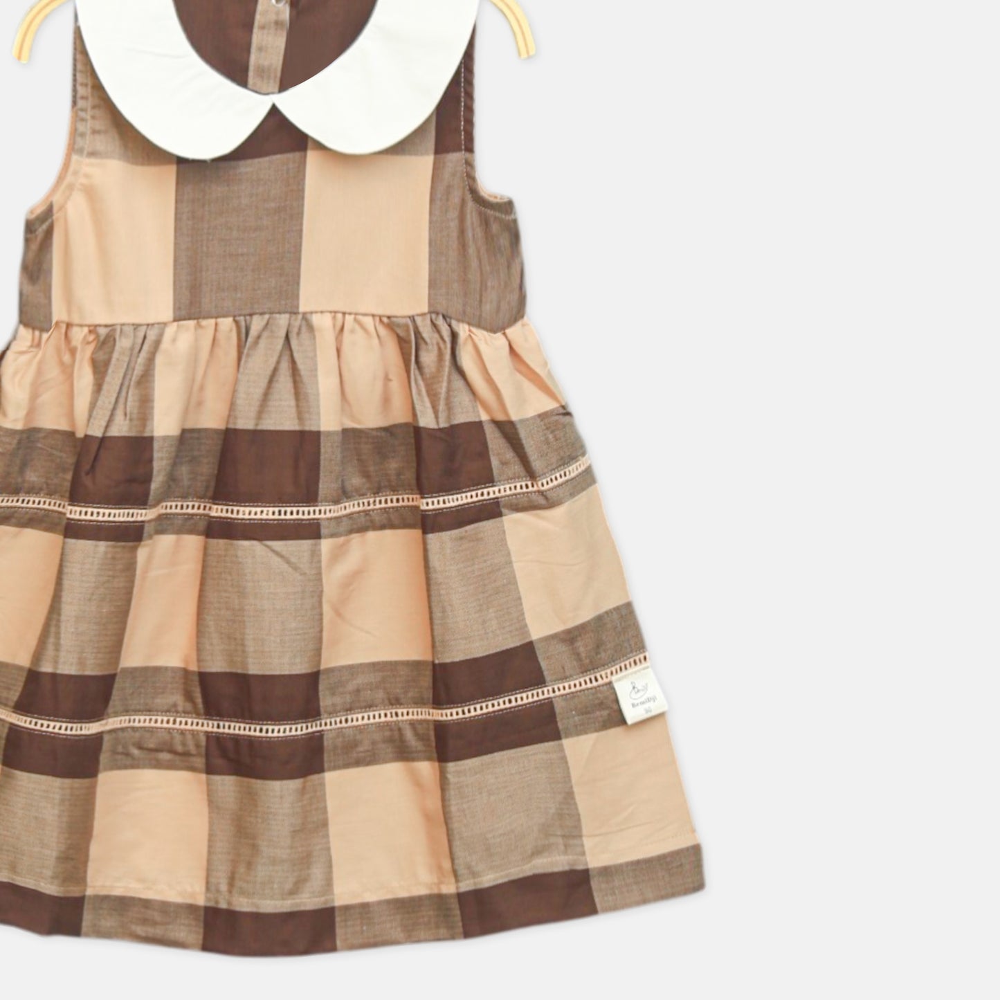 Brown Checked Dress