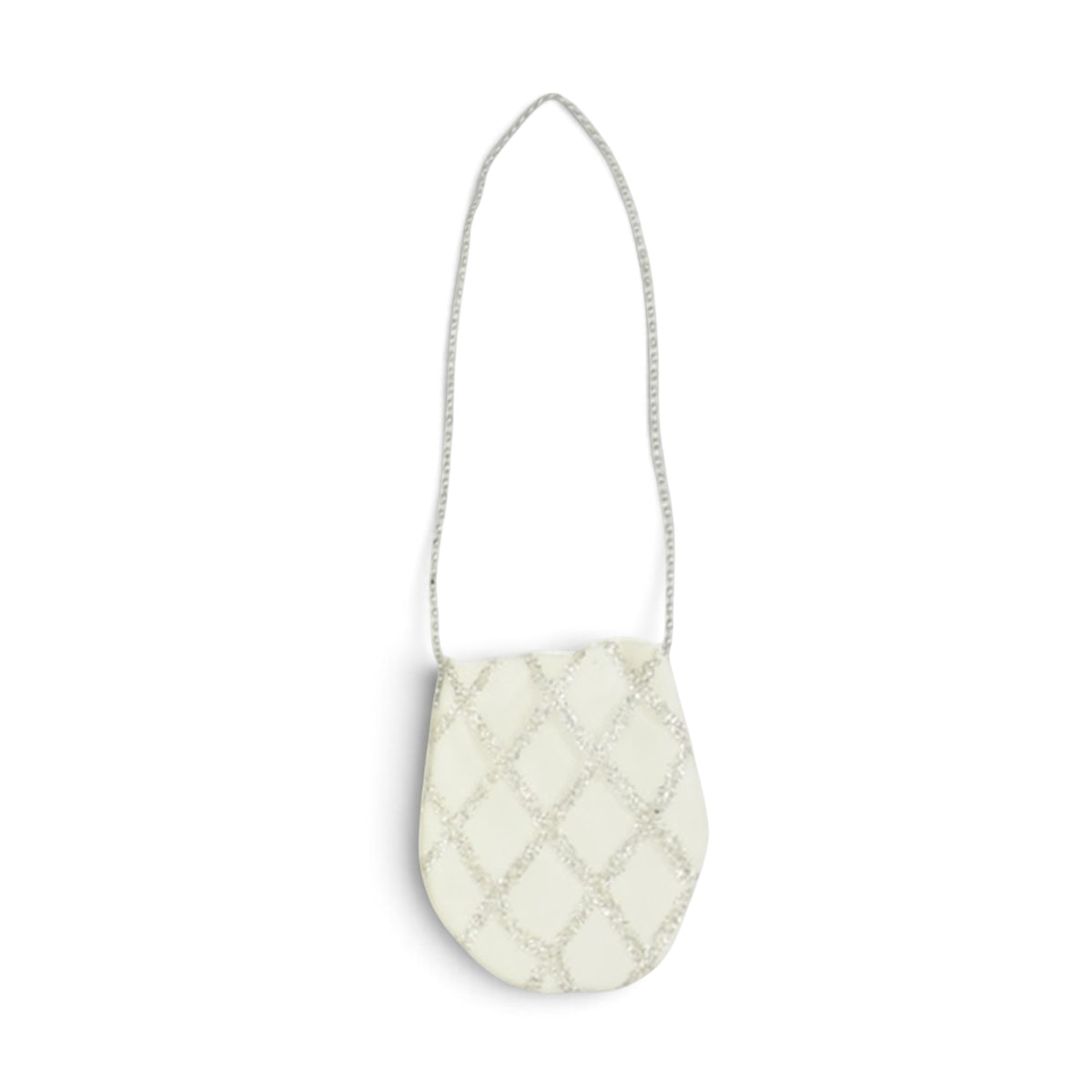 BABY GIRL CREAM & SILVER LATTICE PARTY DRESS