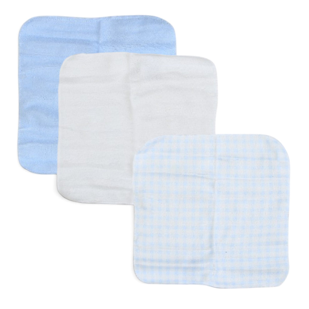 BLUE ASSORTMENT BATH TOWEL PK-3 & 3 FACE TOWELS