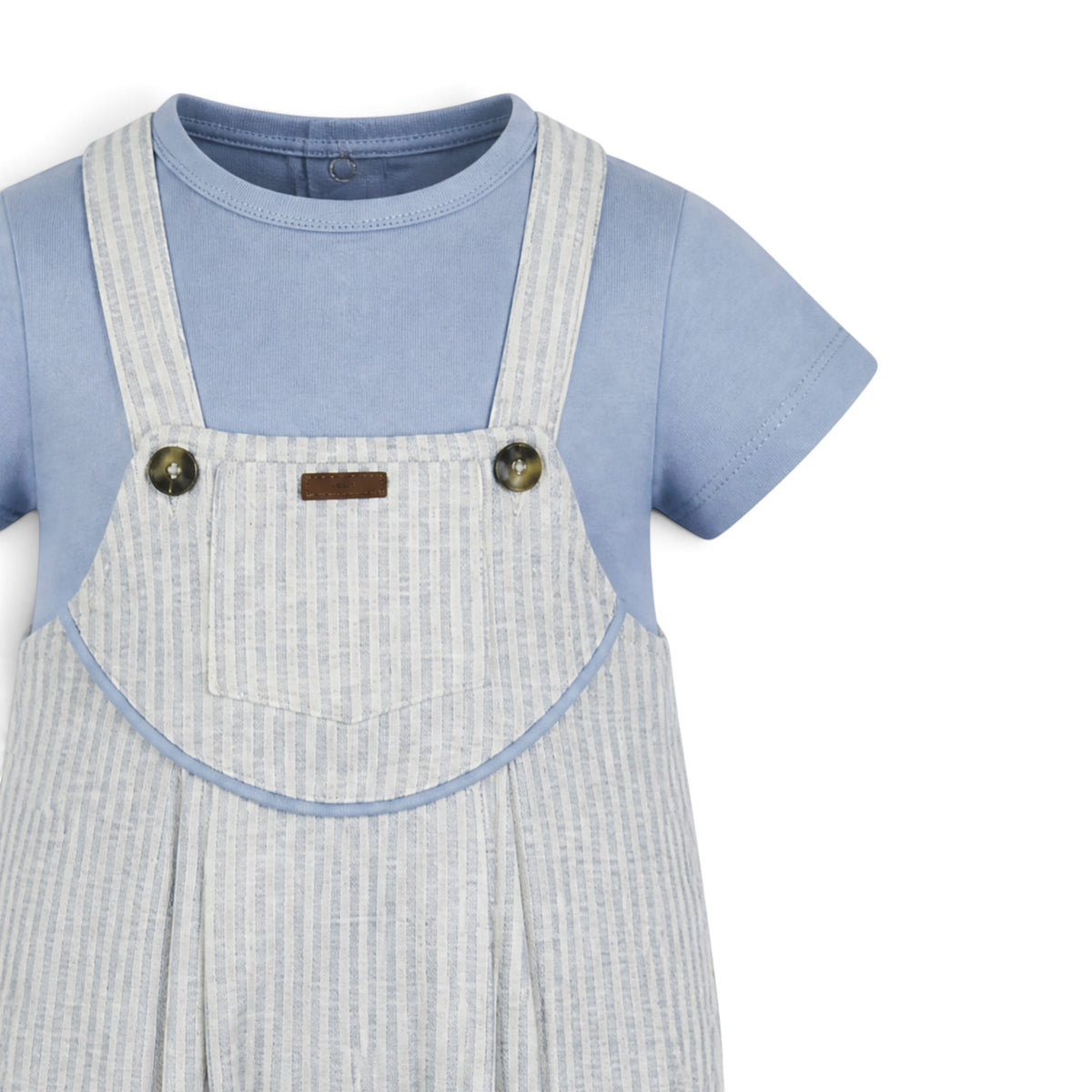 BLUE STRIPED BABY ROMPER