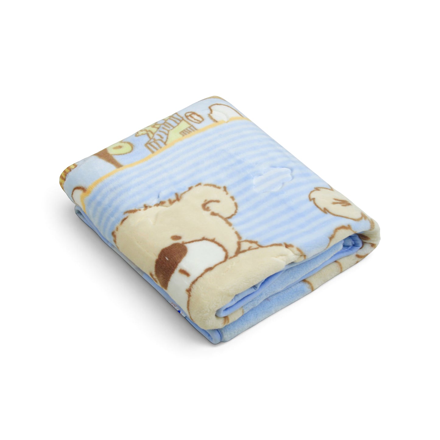 BLUE TEDDY BEAR BLANKET