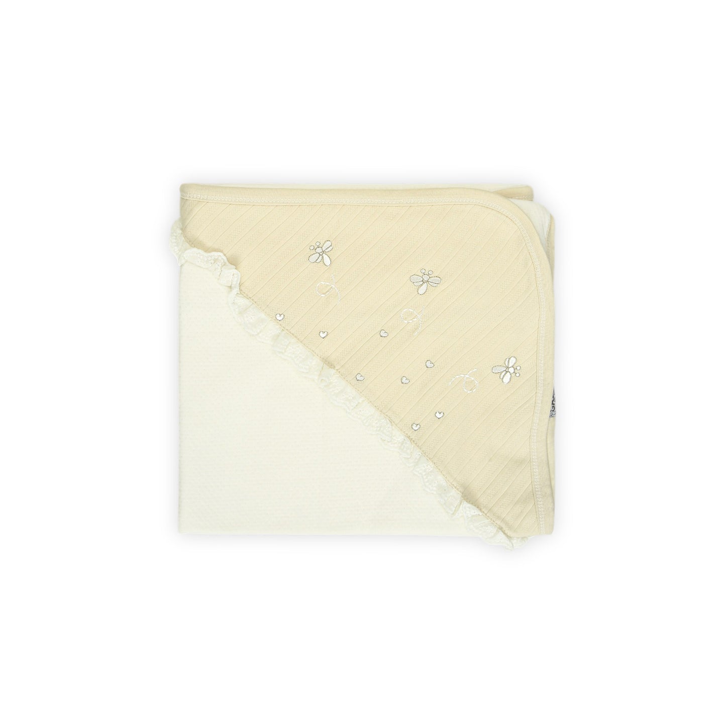 PREMIUM WHITE AND BEIGE BUTTERFLY SLEEPING SET
