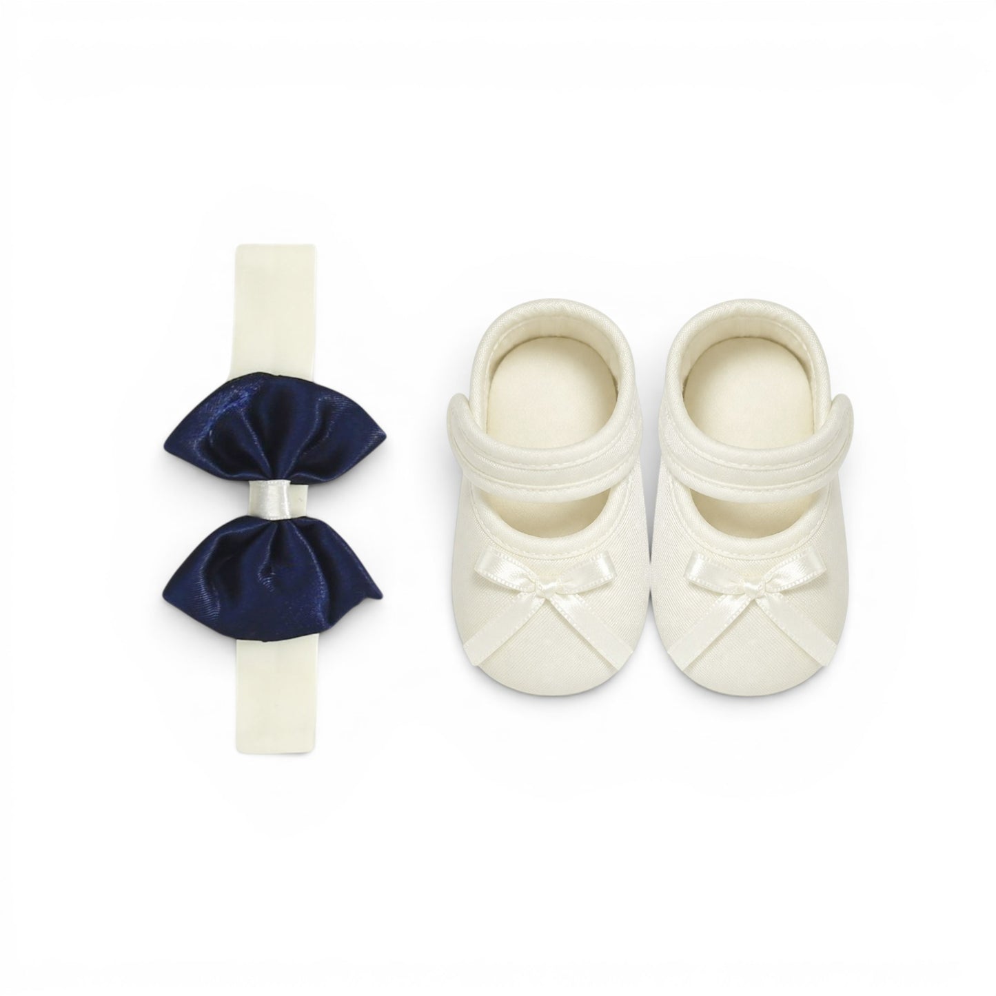 NAVY BLUE BABY GIRL FANCY FROCK GIFT SET