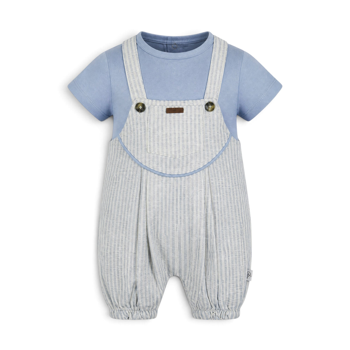 BLUE STRIPED BABY ROMPER