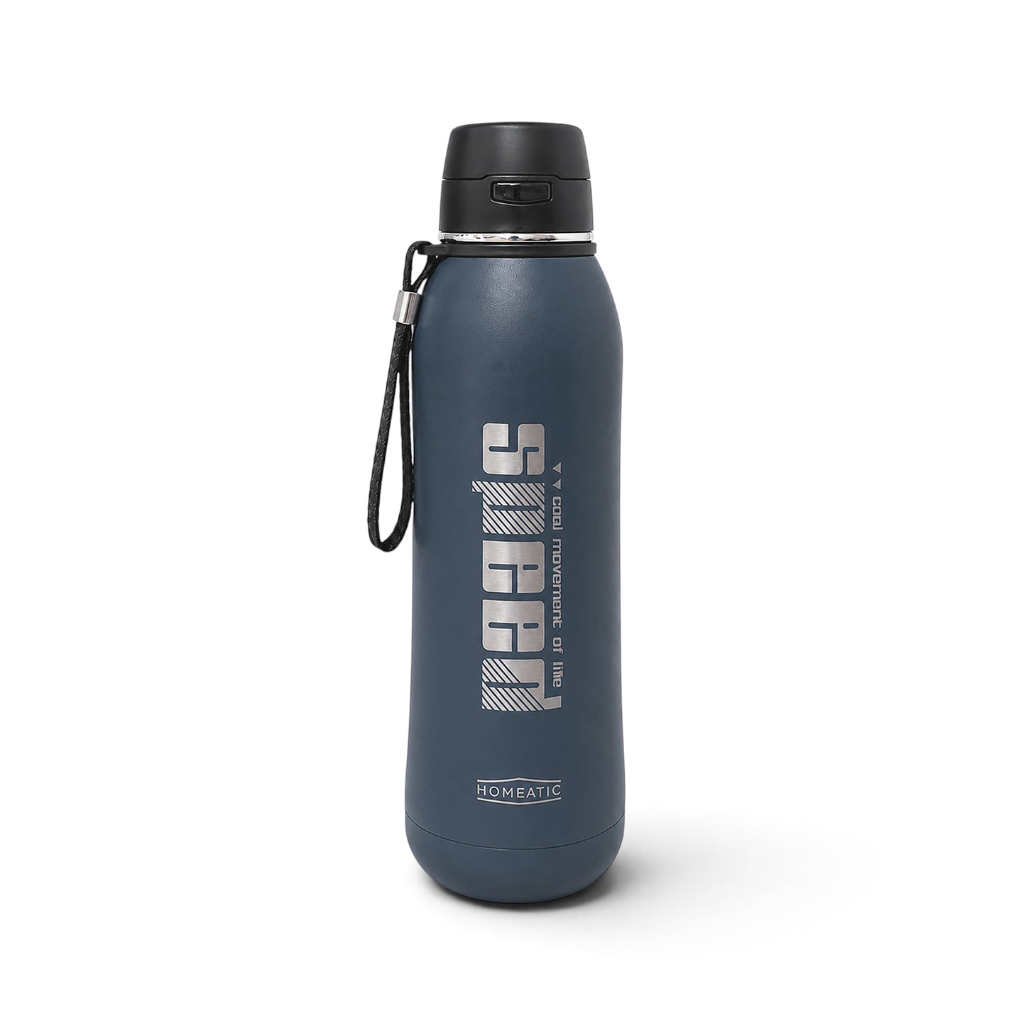 HOMEATIC VACUUM FLASK NAVY STEEL WATER BOTTLE 800 ML