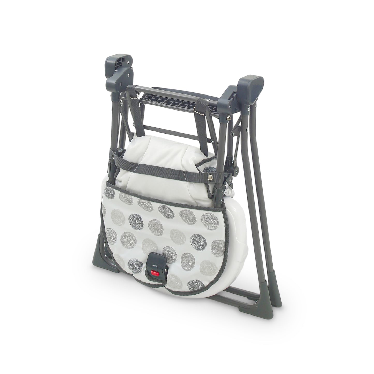 TINNIES PREMIUM GREY POLKA DOT FOLDABLE HIGH CHAIR