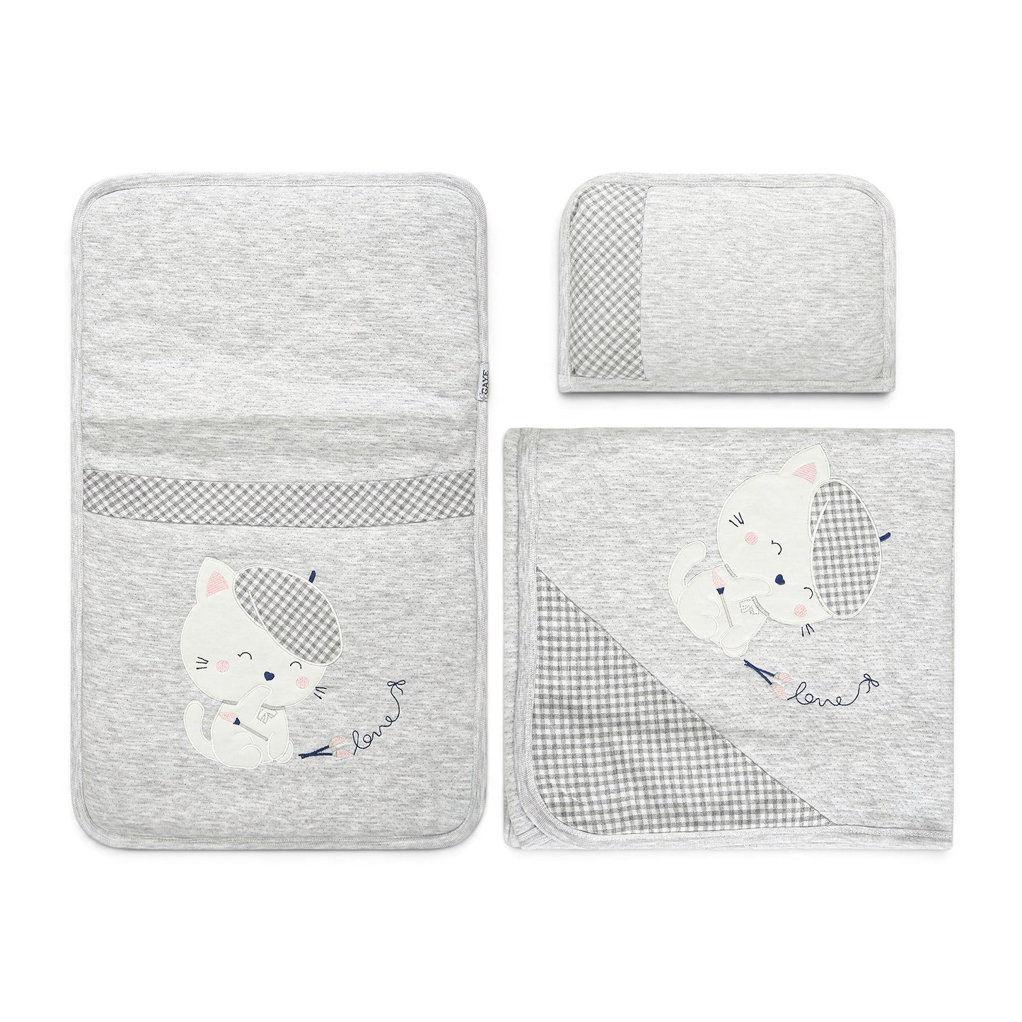 PREMIUM GREY KITTEN SLEEPING SET