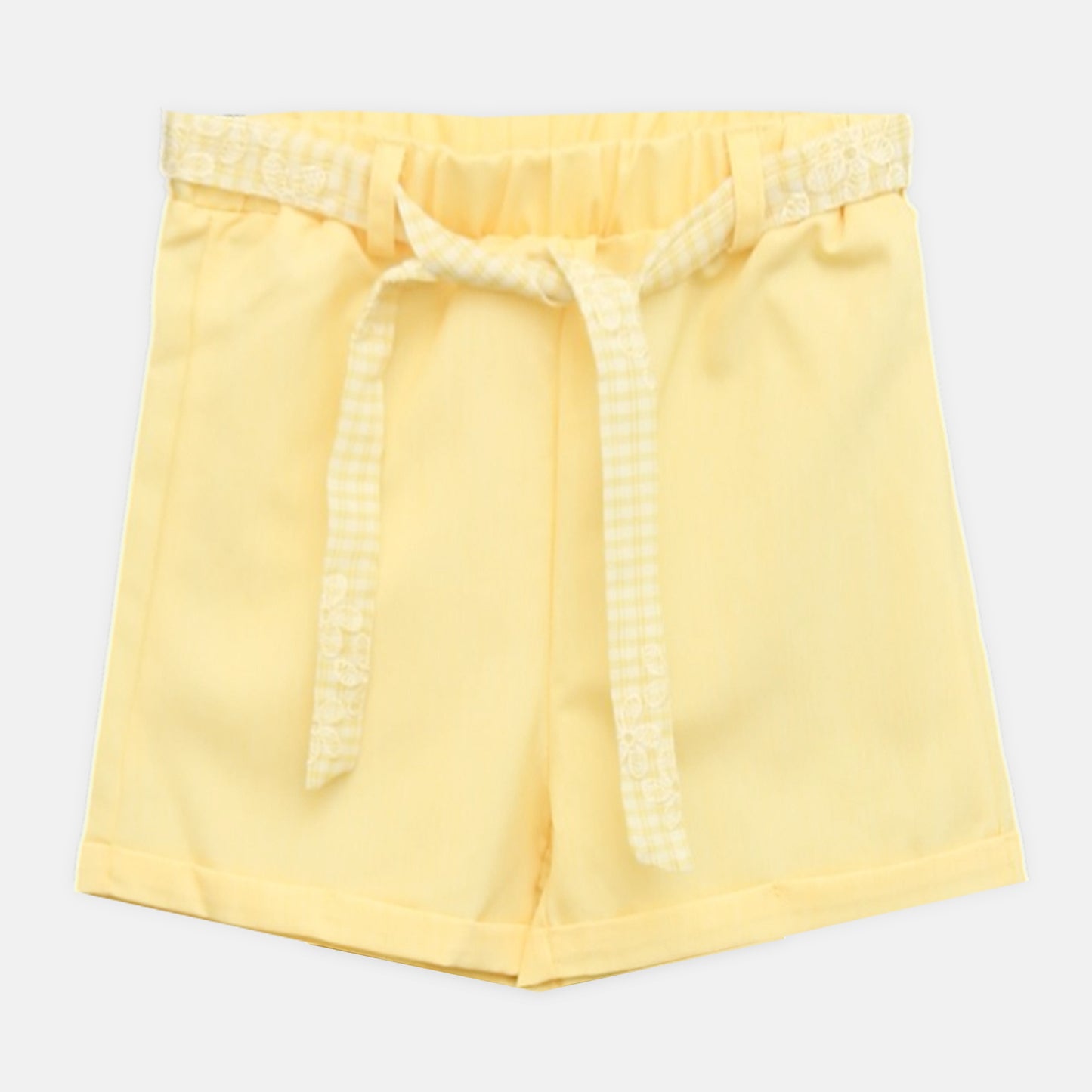 Yellow Daisy Denim Short Set