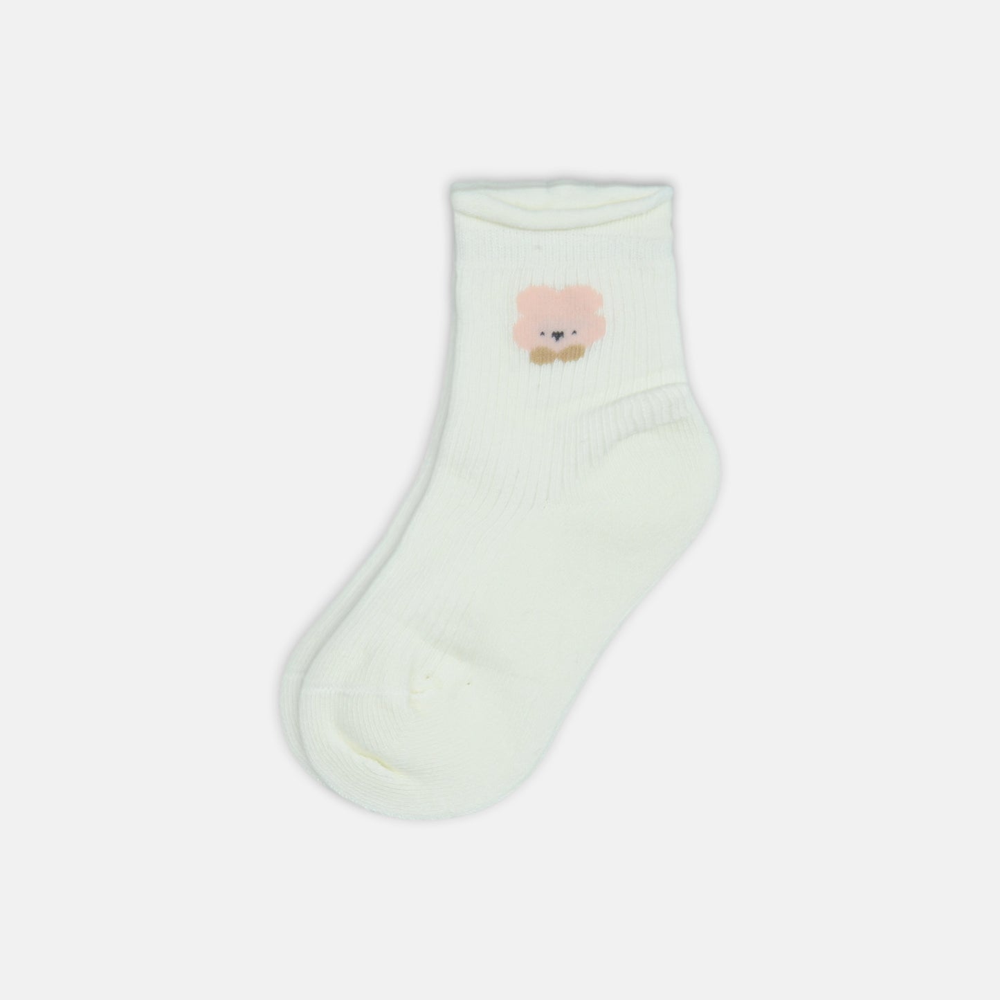 GIRL SOCKS CREAM BEAR PAW