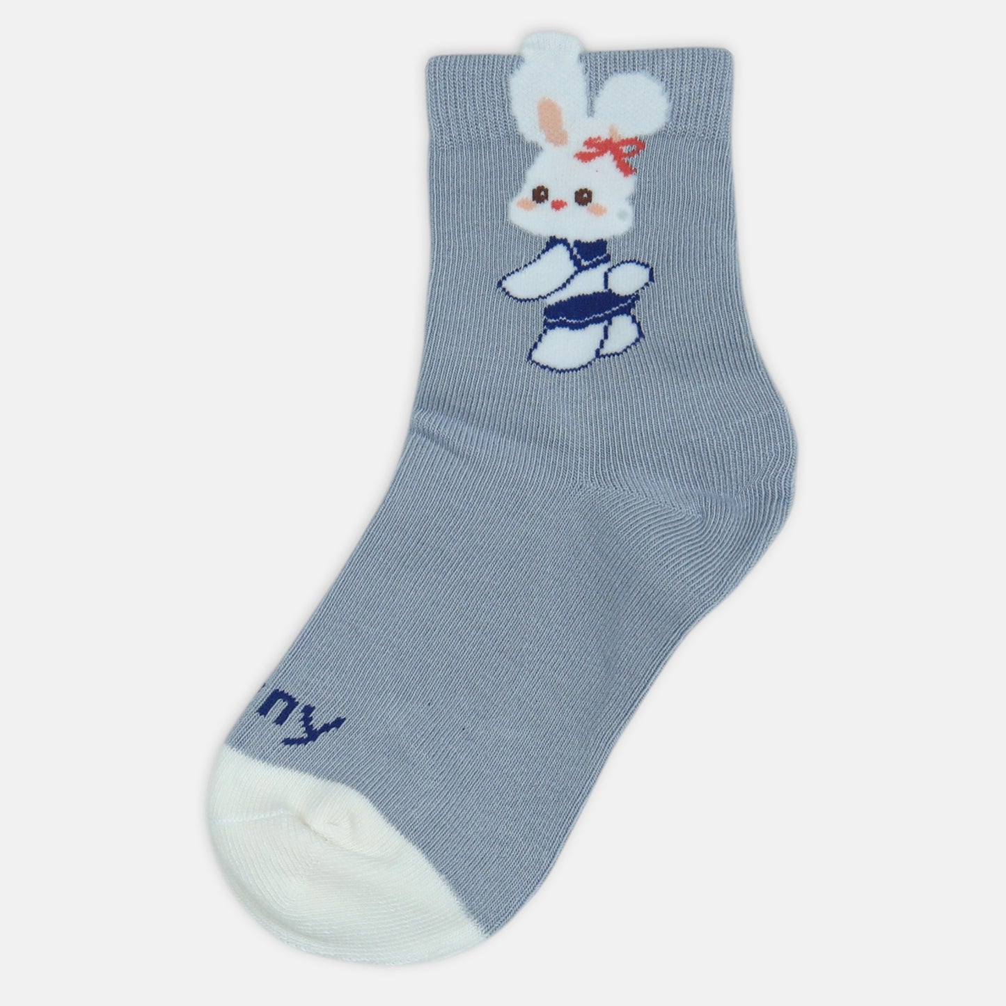 GIRL SOCKS POWDER BLUE FLOWER