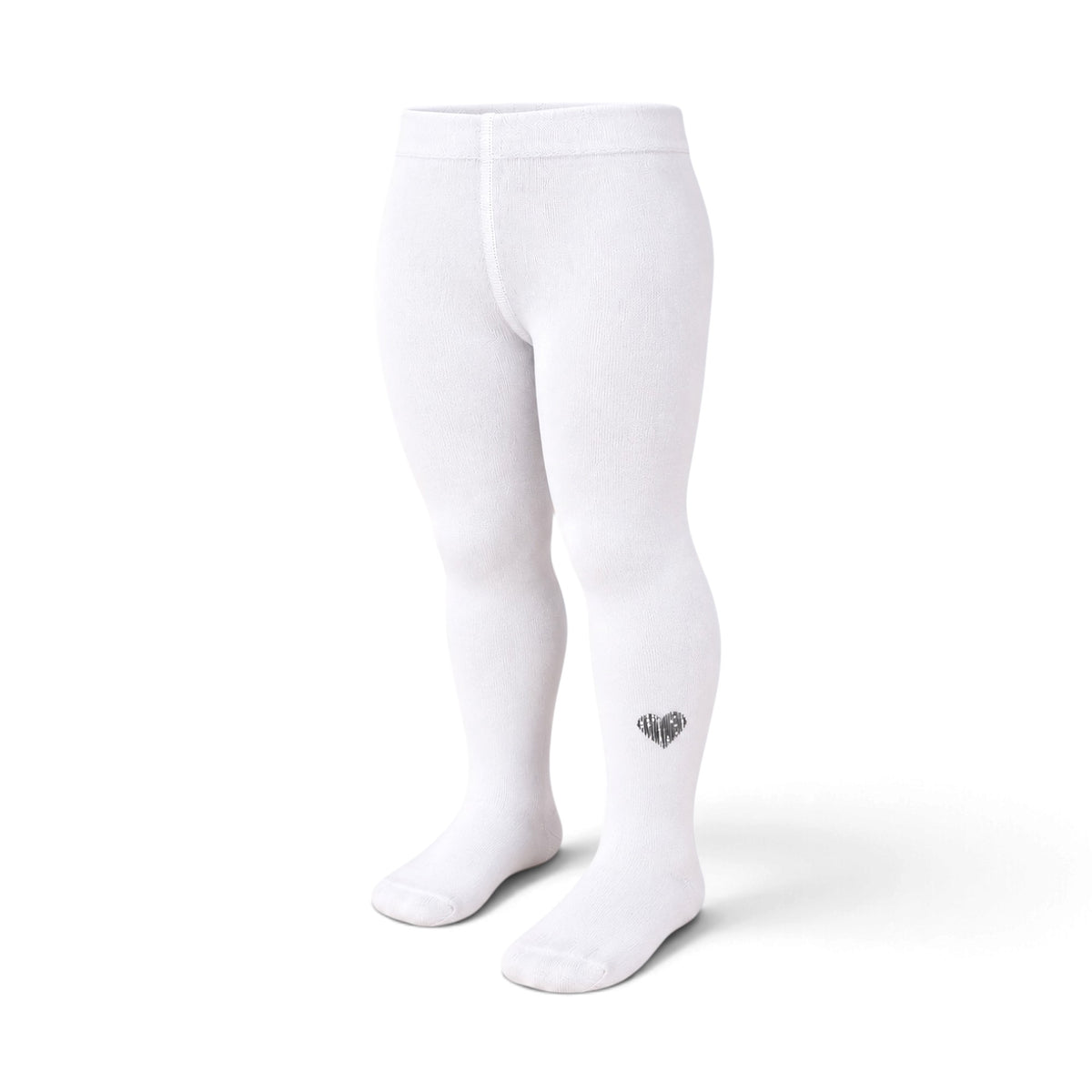 LEGGINGS HEART EMBROIDERED WHITE