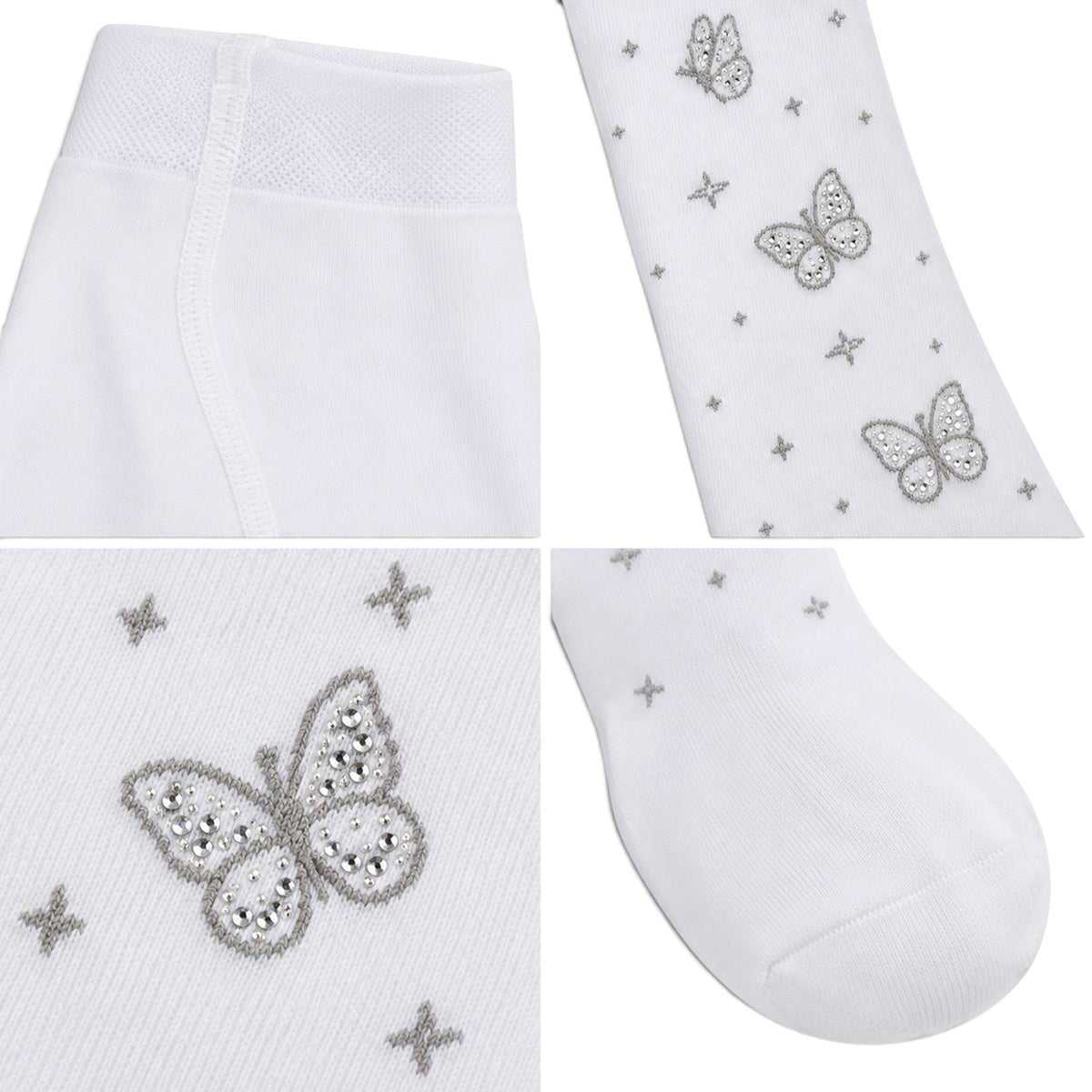 LEGGINGS BUTTERFLY AND POLKA DOT WHITE