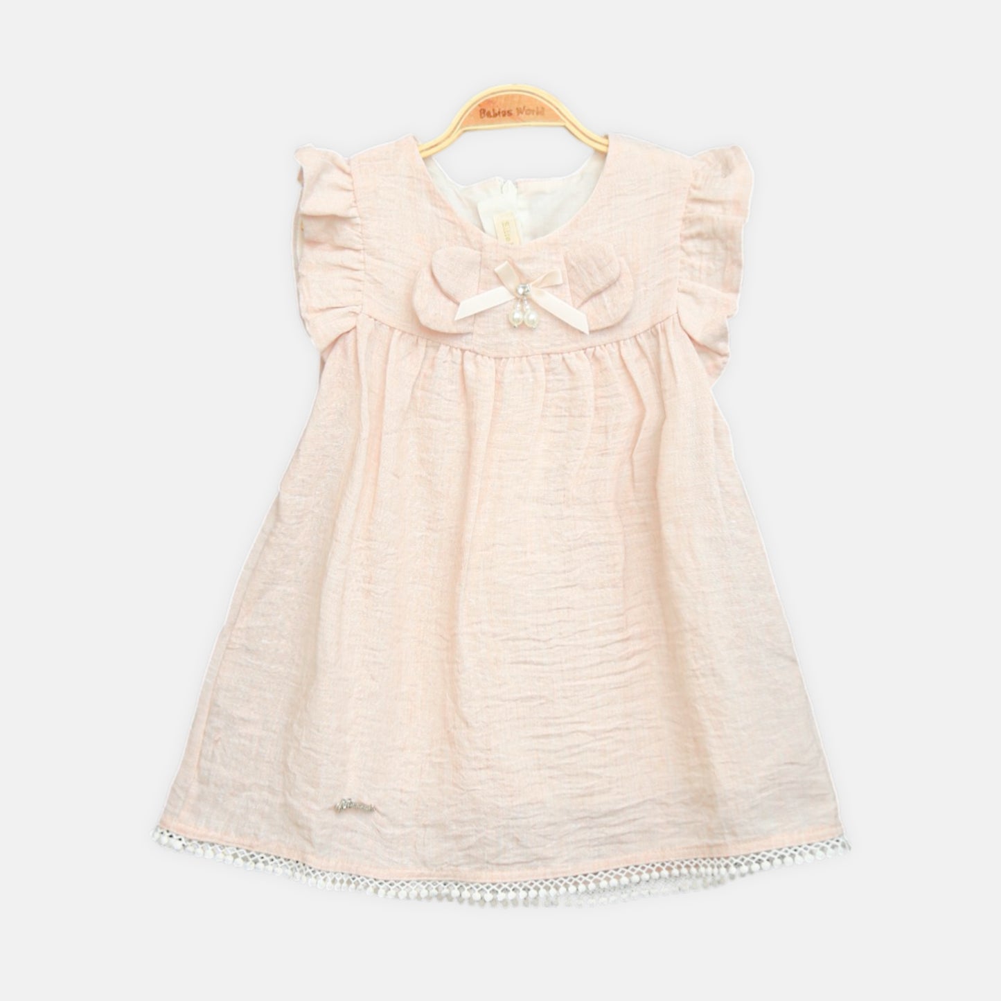 Pink Lace Trim Frock