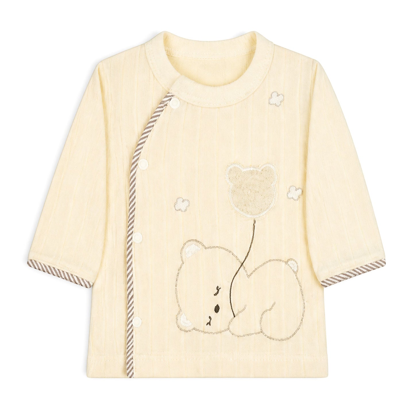 CREAM BEAR WITH BALLOON BABY BOY GIFT SET