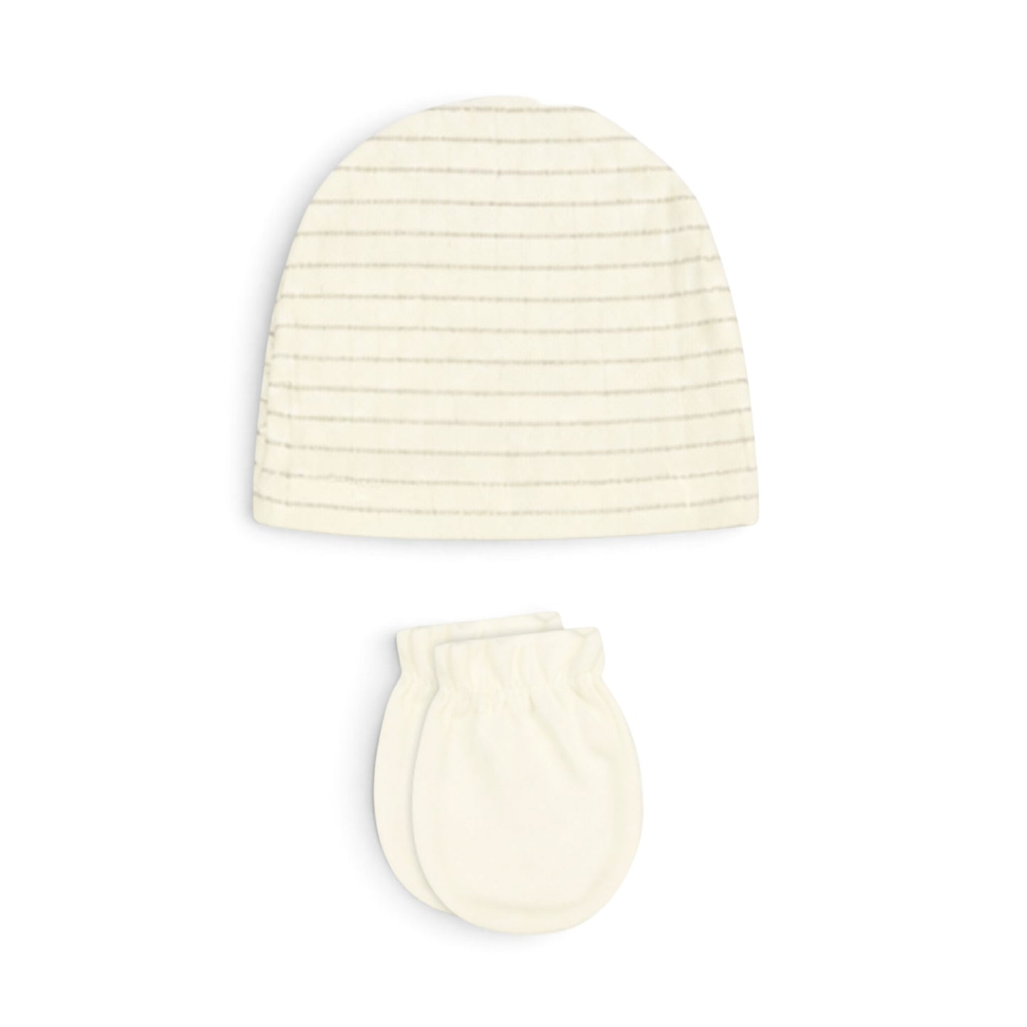 CREAM AND GREY VEST-STYLE BABY BOY GIFT SET