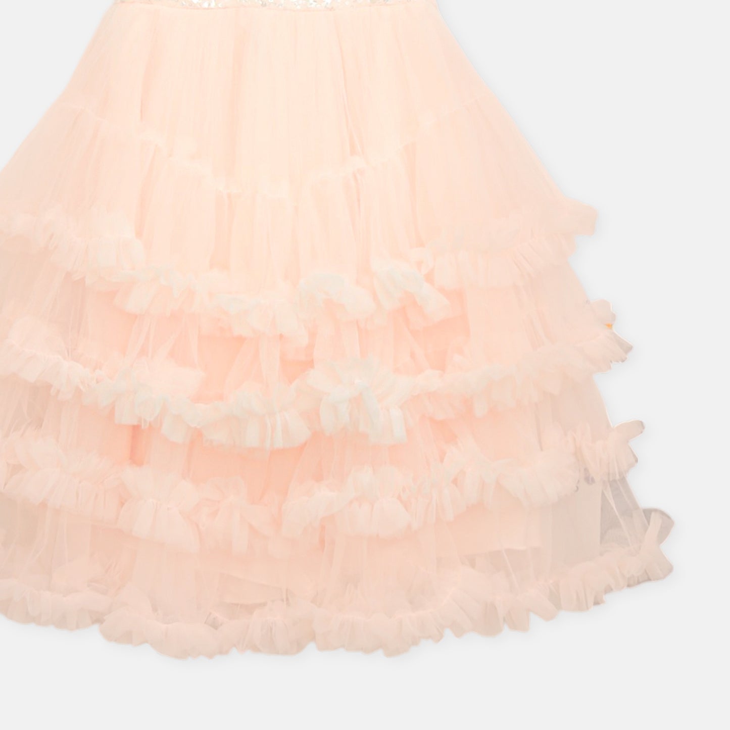 Pink Glitter Frock With Veil