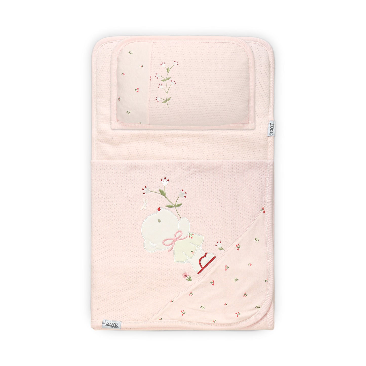 PREMIUM PINK FLORAL BEAR SLEEPING SET
