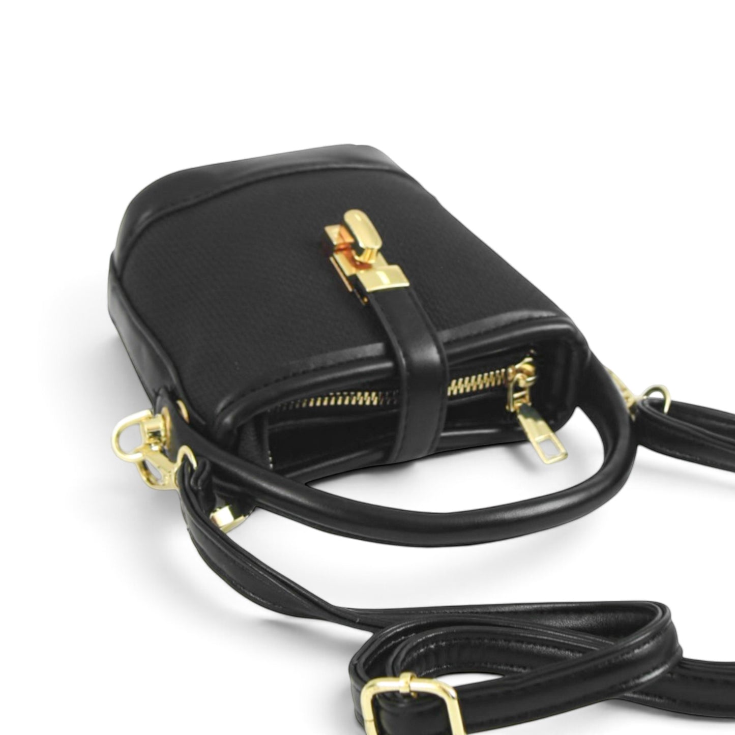 Chic Black And Neutral Bucket Bag