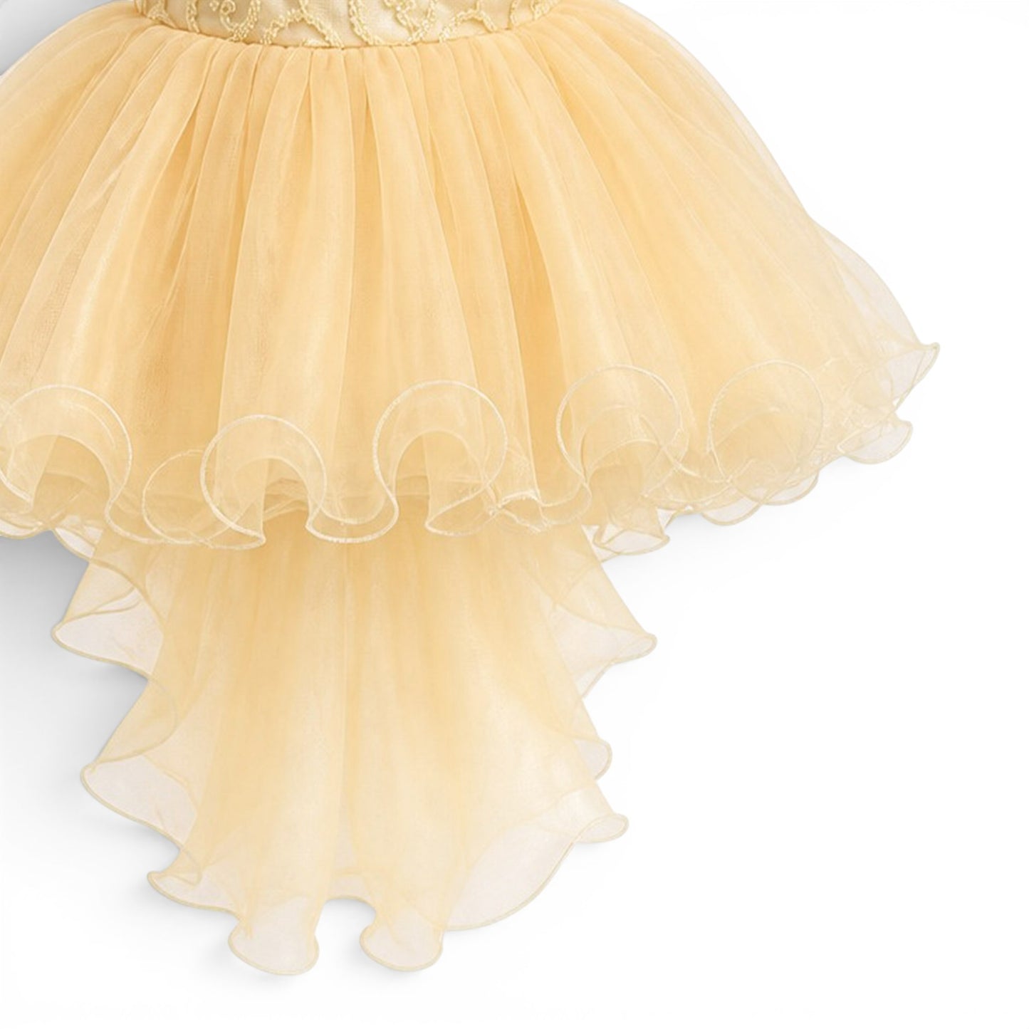 BEIGE BOW BABY GIRL FANCY FROCK GIFT SET