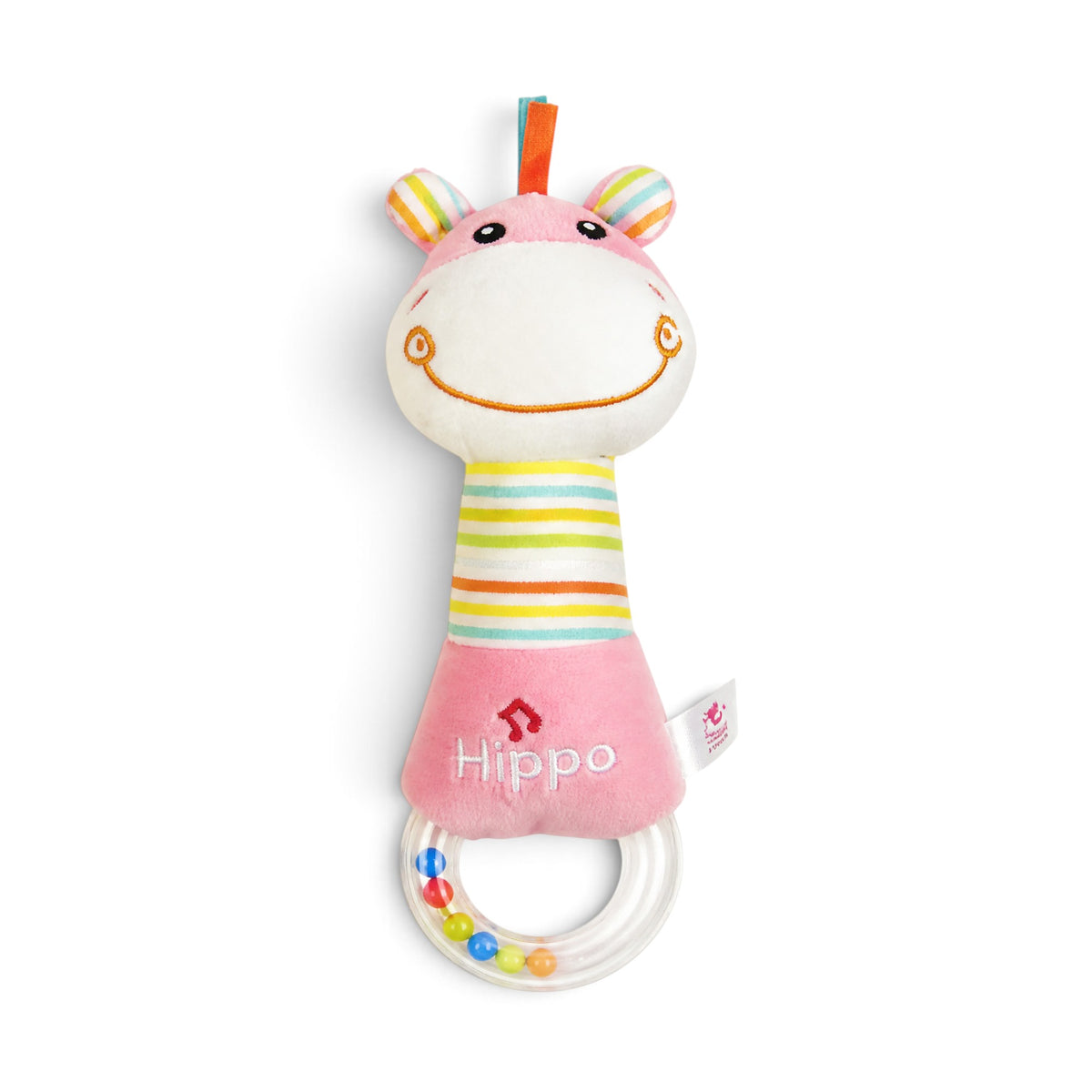 JACKBABY HIPPO PLUSH RATTLE TOY