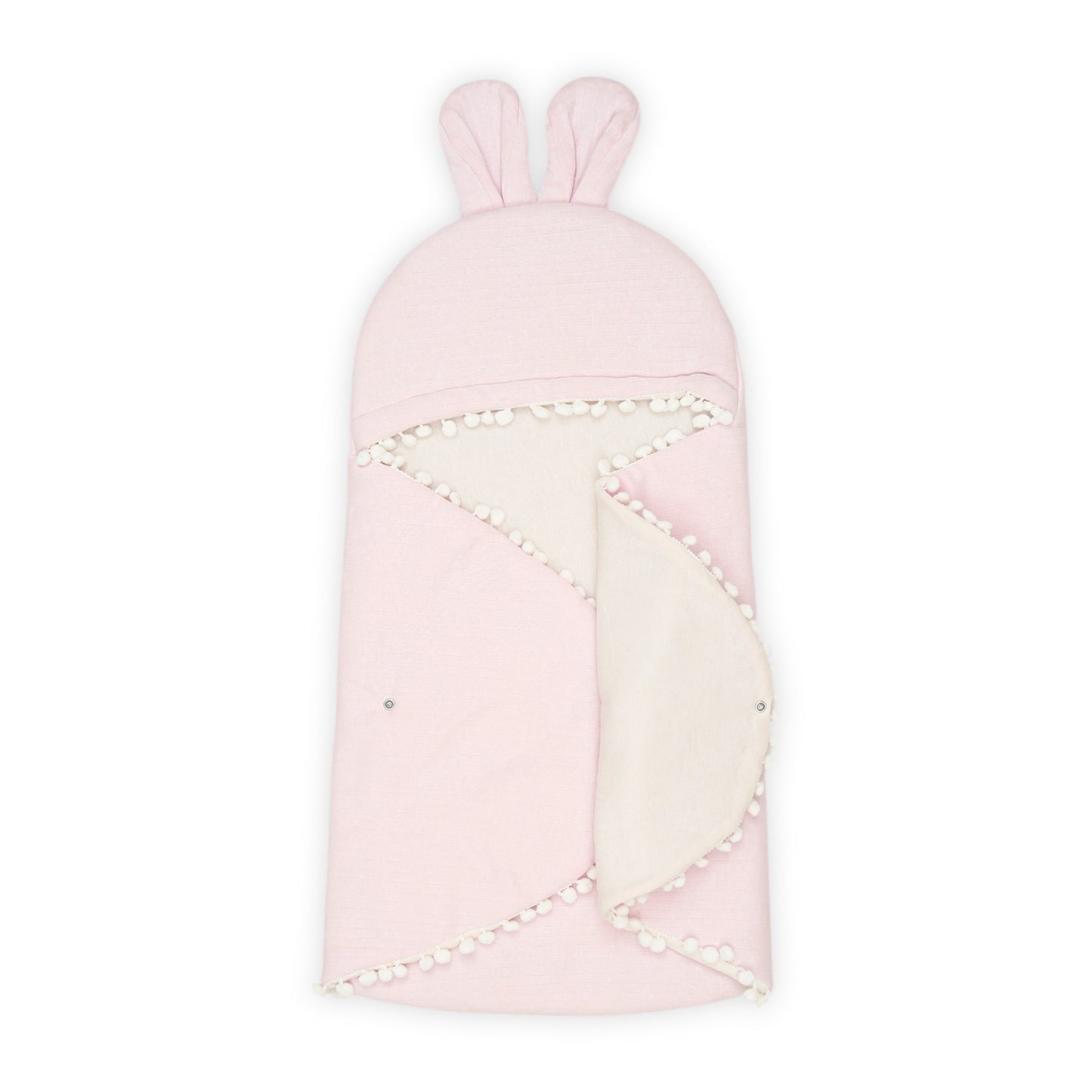 BLUSH BUNNY POM-POM HOODED CARRY NEST