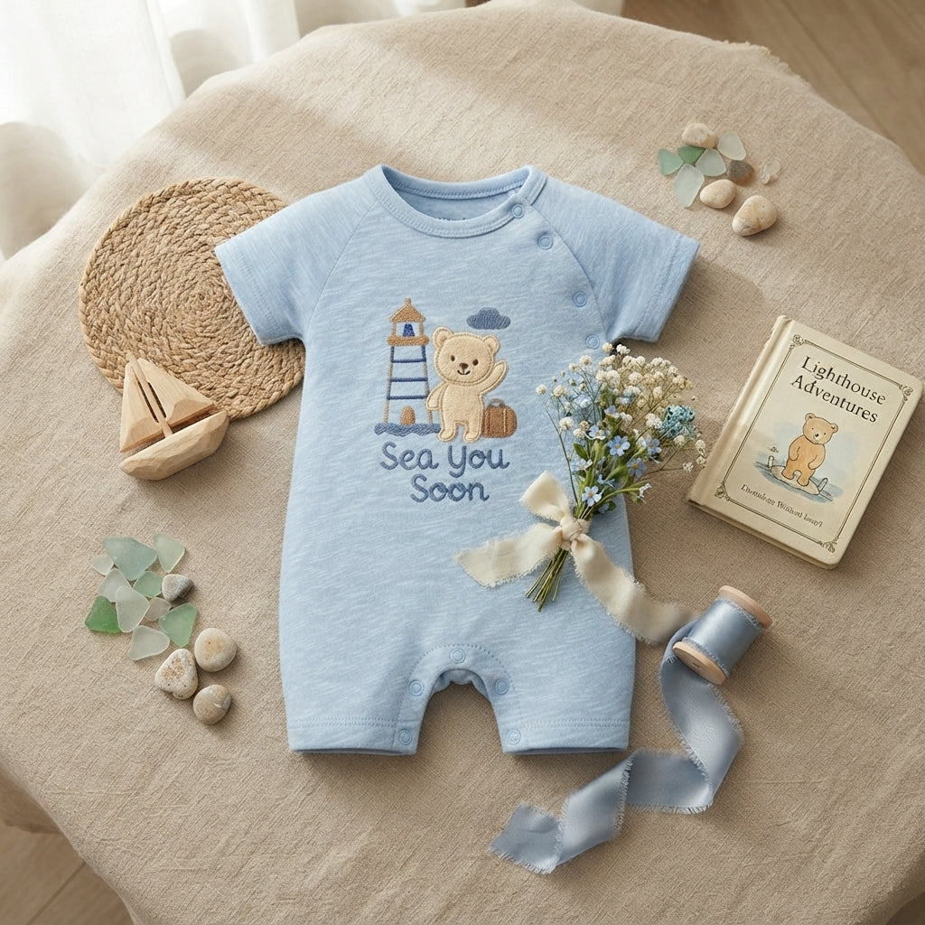 BABY BOY "SEA YOU SOON" ROMPER