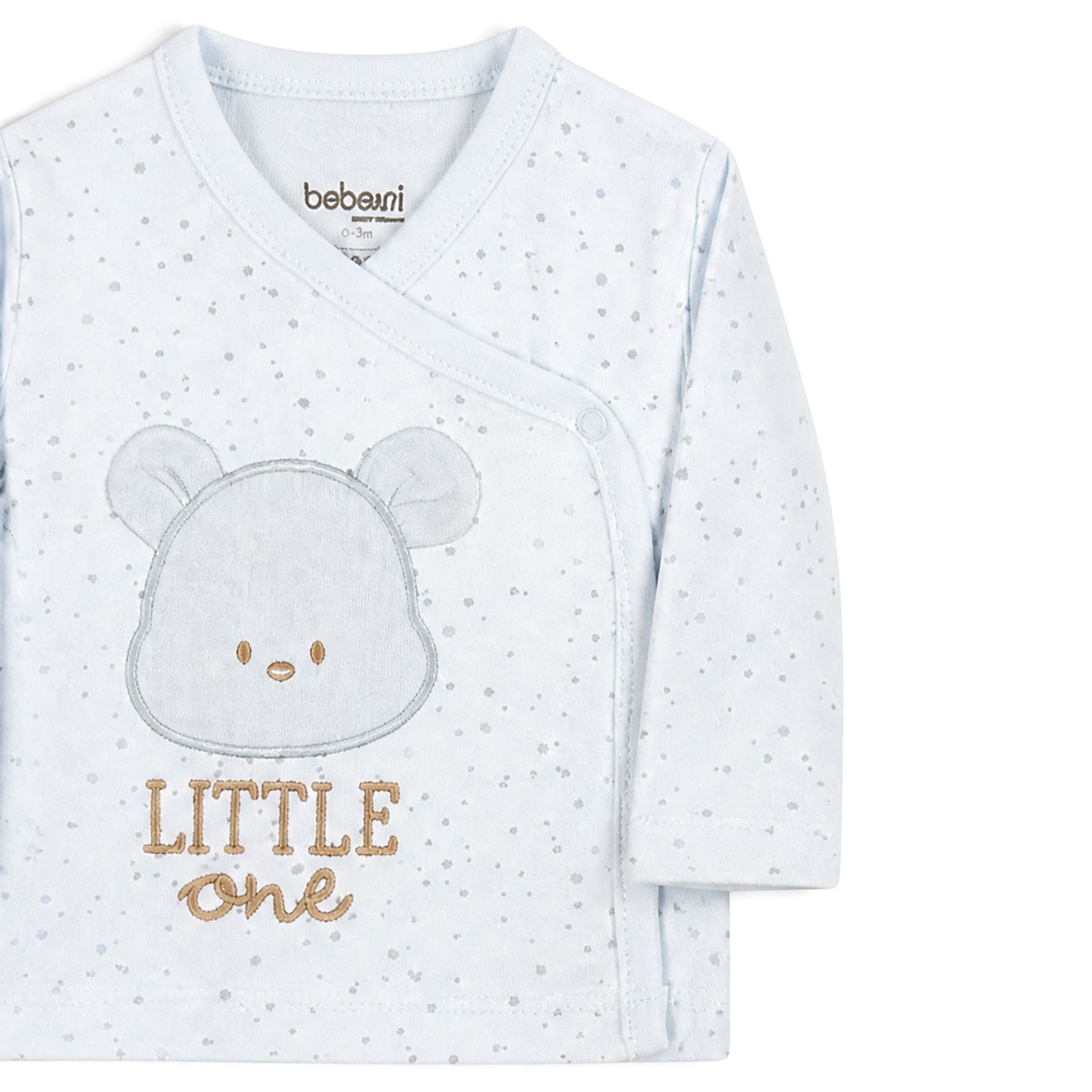 BLUE AND WHITE "LITTLE ONE" BEAR BABY BOY GIFT SET