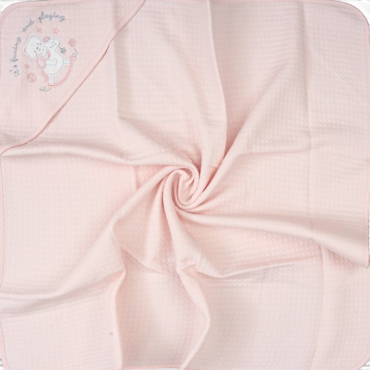 PINK HOODED ROCKING BEAR WRAPING SHEET