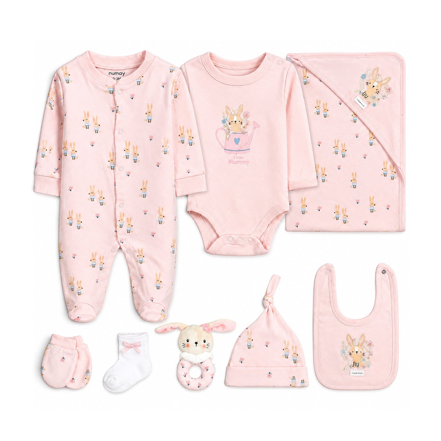 LITTLE MUMMY BUNNY LAYETTE SET GIRLS