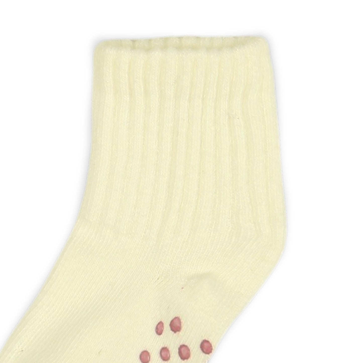 PINK & WHITE ANTI-SLIP ANKLE GIRL SOCKS PK-2