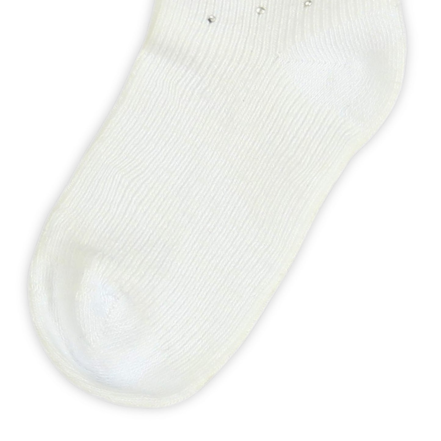 WHITE BOW EMBLEM GIRL SOCKS