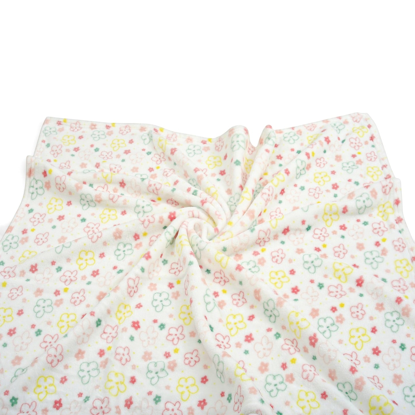 COLORFUL FLORAL PRINT WITH UNICORN BLANKET
