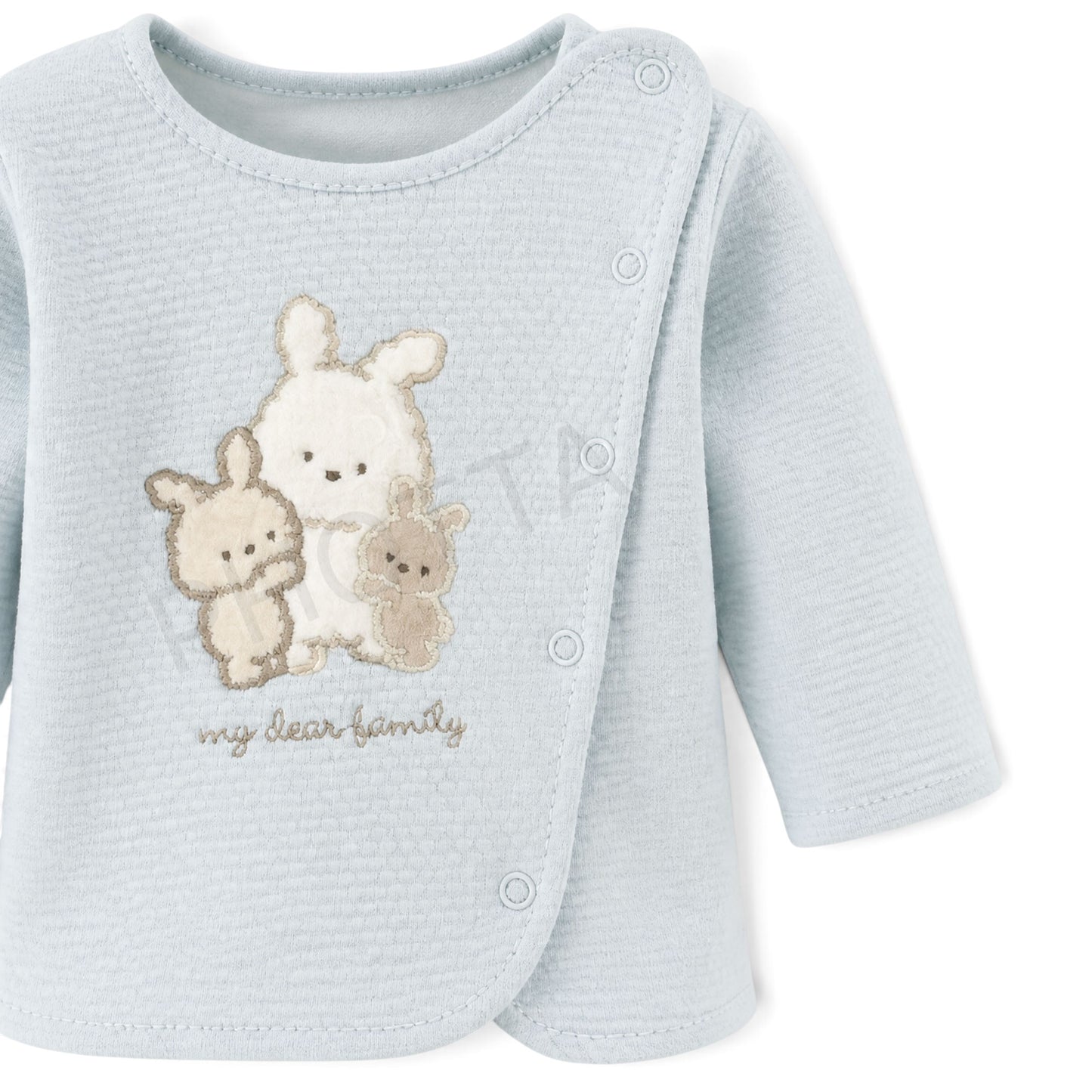 LIGHT BLUE "MY DEAR FAMILY" RABBIT BABY BOY GIFT SET