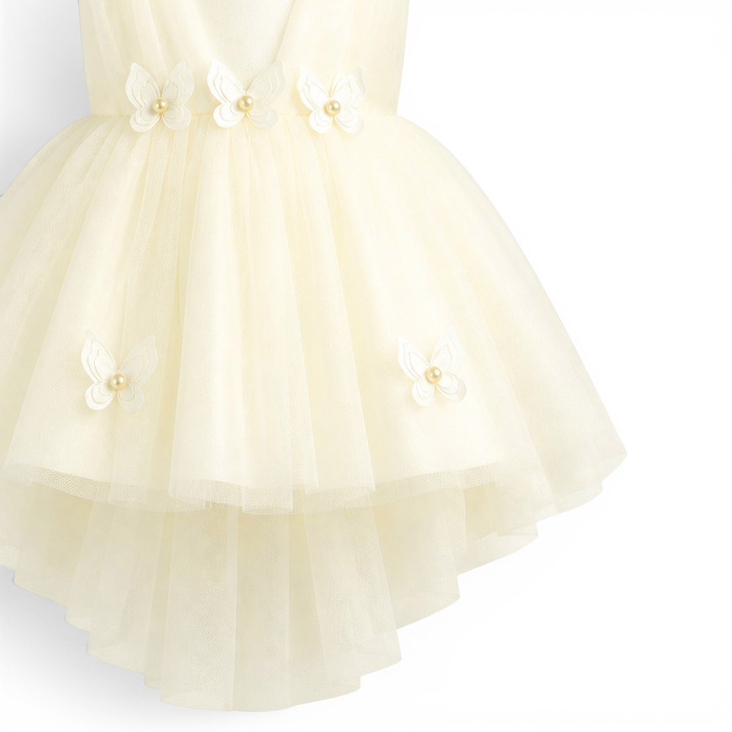 WHITE BUTTERFLY BABY GIRL FANCY FROCK GIFT SET
