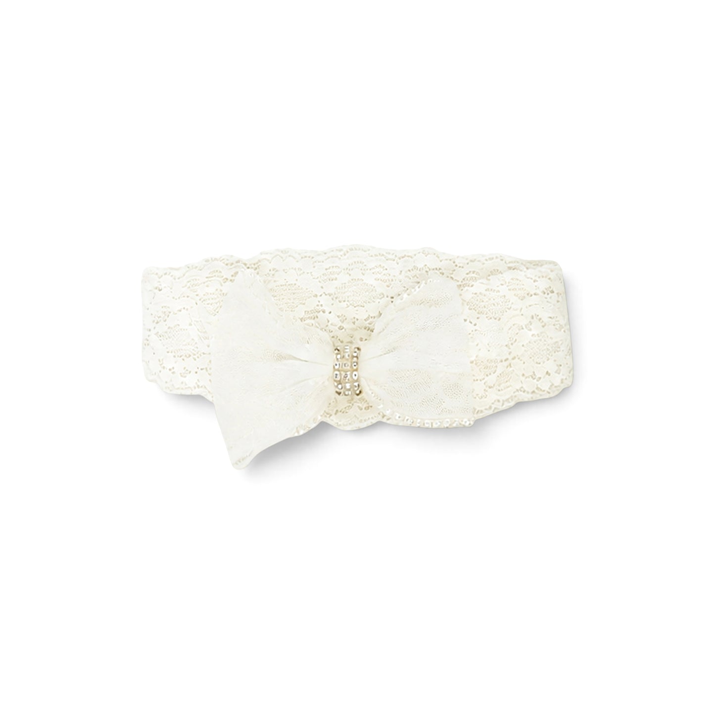 ELEGANT WHITE INFANT BOOTIES & HAIR BAND