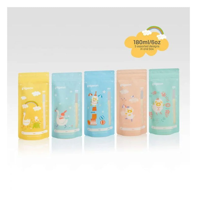 BREASTMILK STORAGE BAGS 180ML ANIMALS