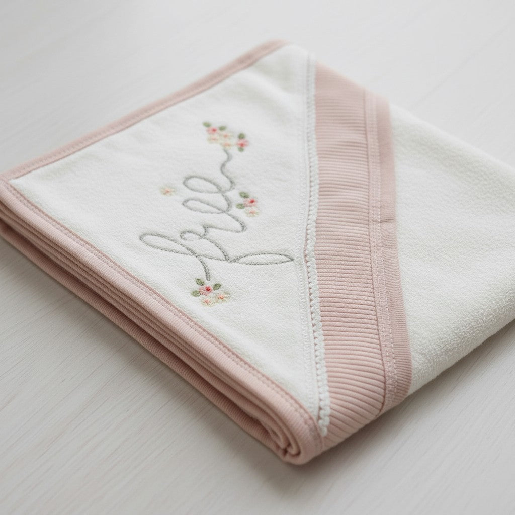 FLORAL LOVE HOODED BATH TOWEL