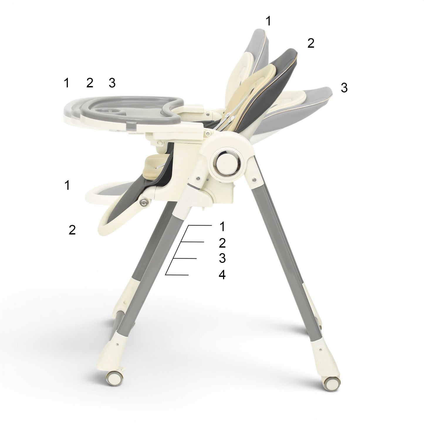 HIGH CHAIR ADJUSTABLE GREY