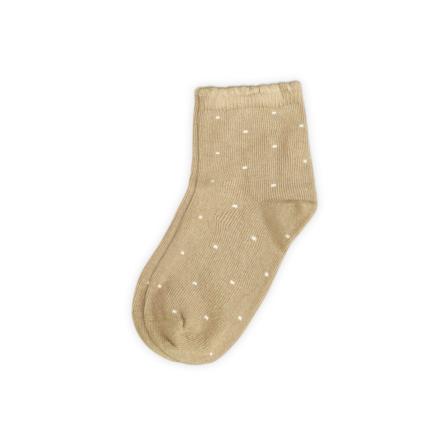 BROWN POLKA DOT GIRL SOCKS