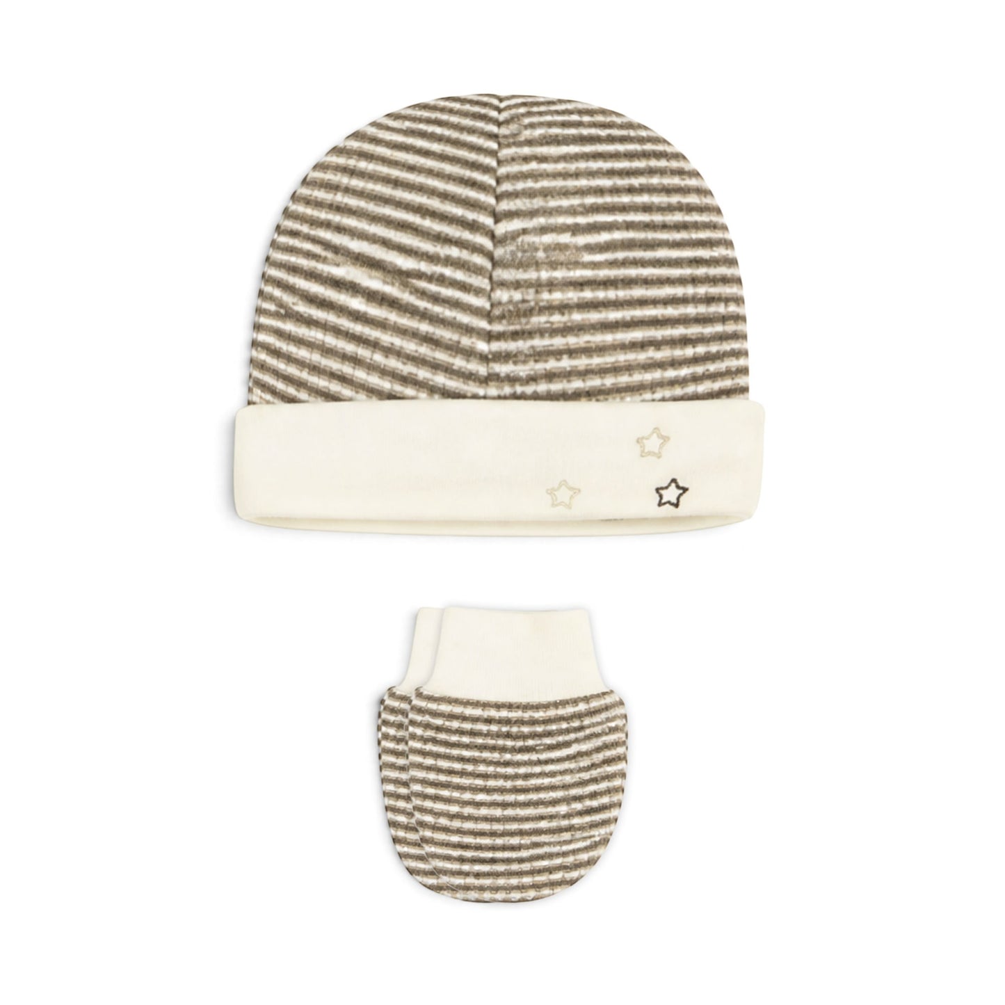 BROWN STRIPED BEAR BABY BOY GIFT SET