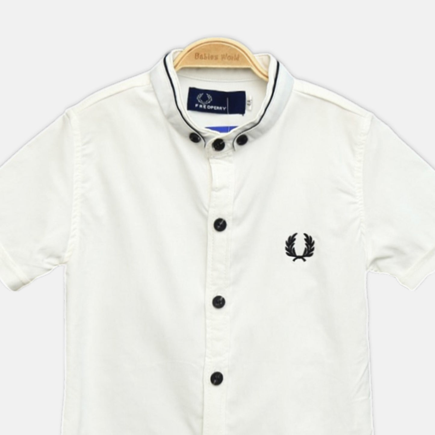 White Stretch Contrast Polo