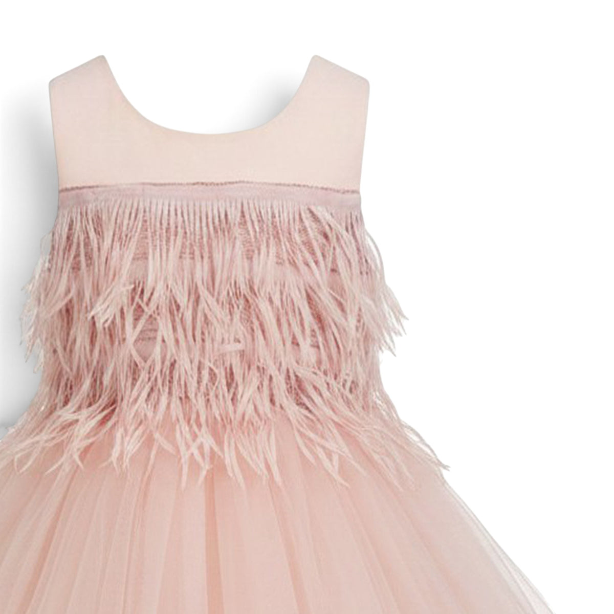 BABY GIRL BLUSH PINK FRINGE PARTY DRESS