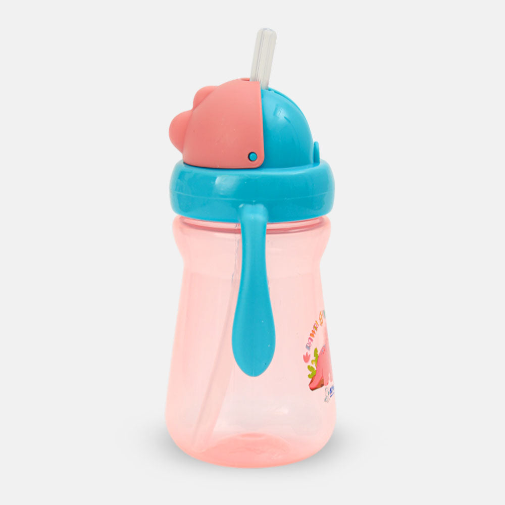 TRAINING CUP STRAW PINK DINO