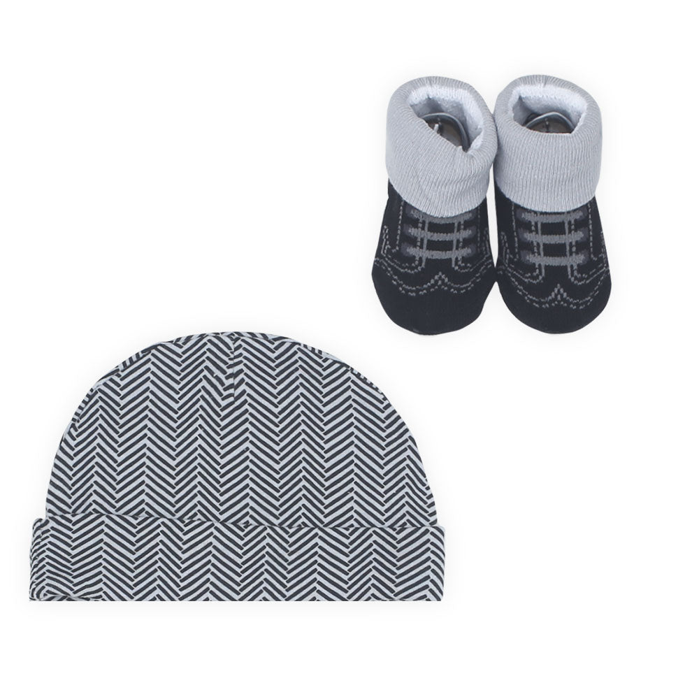BABY BOY GIFT SET PK-4 WHITE HANDSOME LITTLE MAN