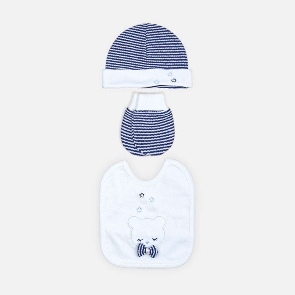 BABY BOY GIFT SET NAVY STRIPES