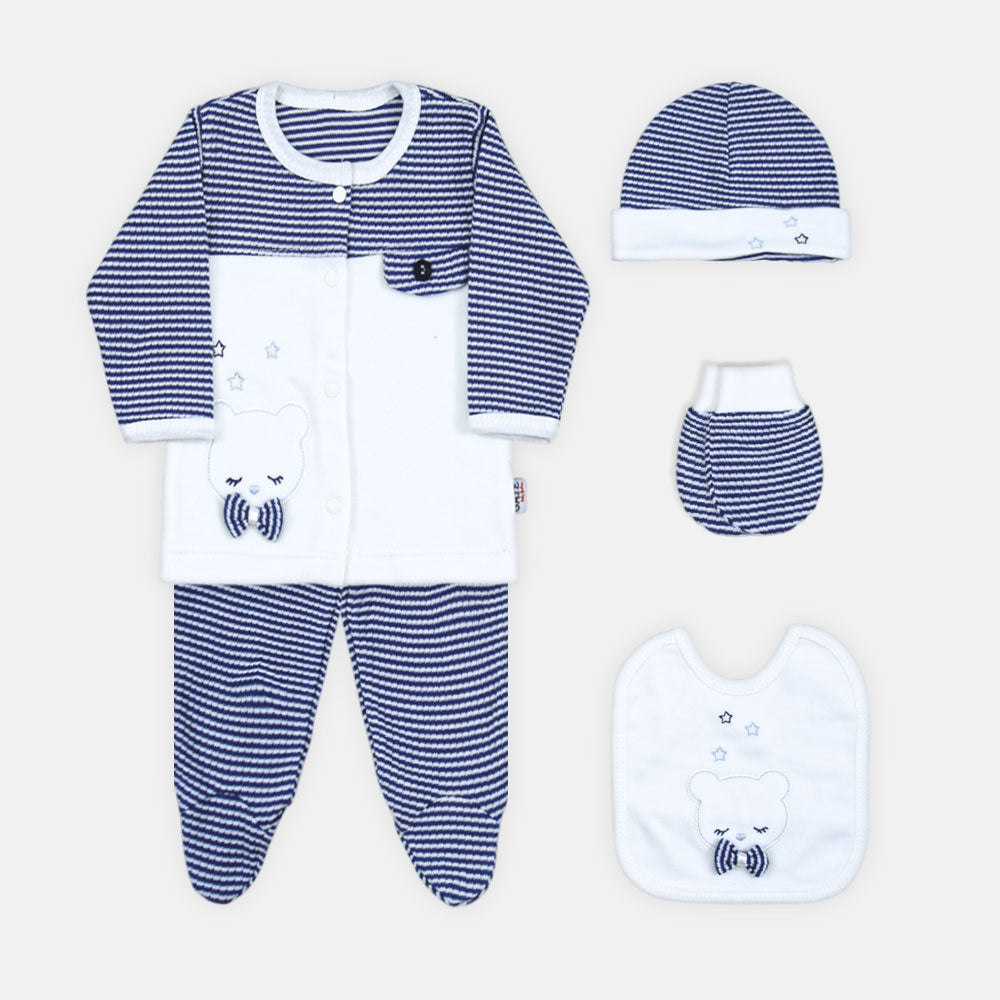 BABY BOY GIFT SET NAVY STRIPES